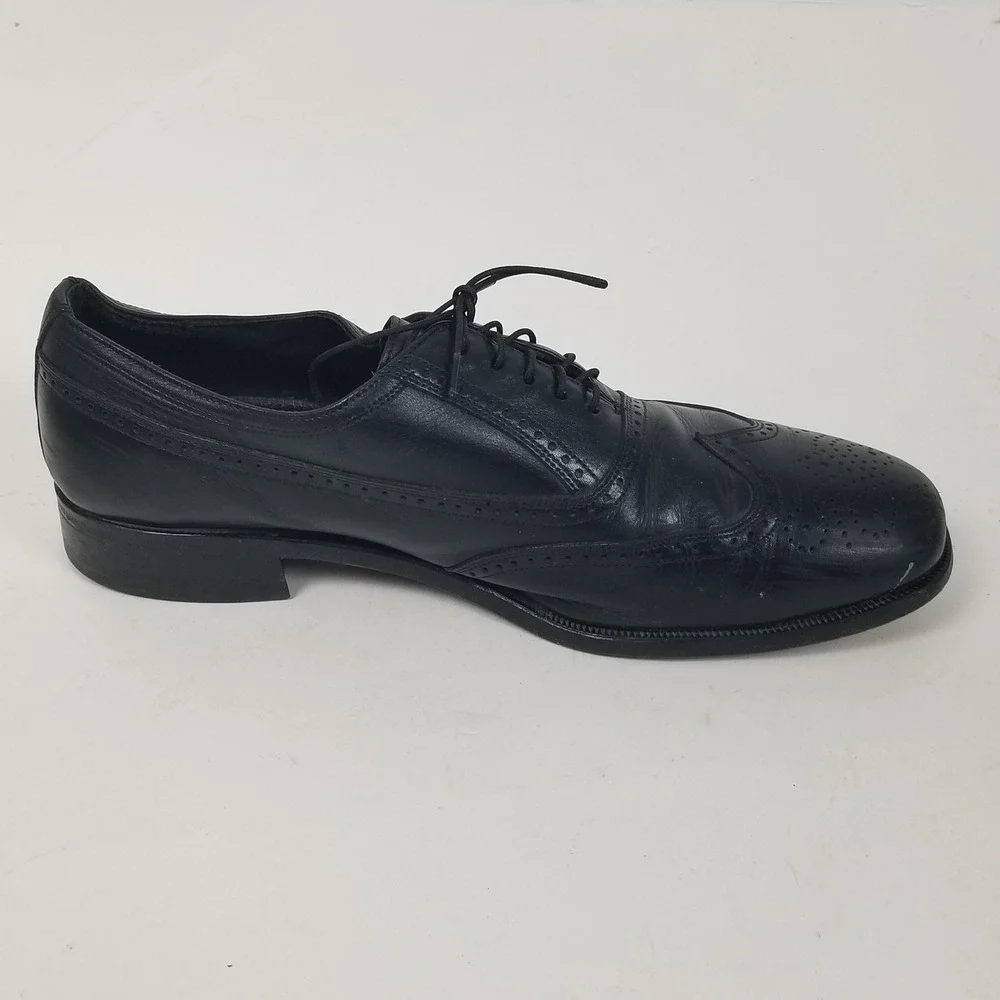 Florsheim‎ Dress Shoes Mens 11 D Black Wingtip Oxford Brogue Leather 17166-01